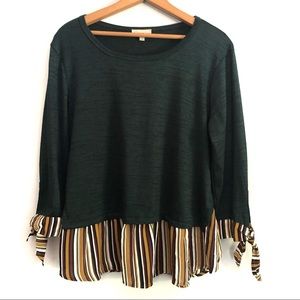 Chenault Tie Sleeved Layered Pullover